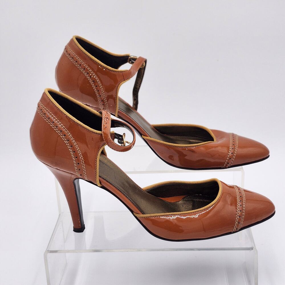 J Crew Women's Orange Strappy High Heels Size 9 S0083